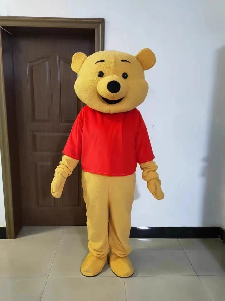 2025 Winnie The Pooh Bear Mascot Costume Adult Fancy Dress Party