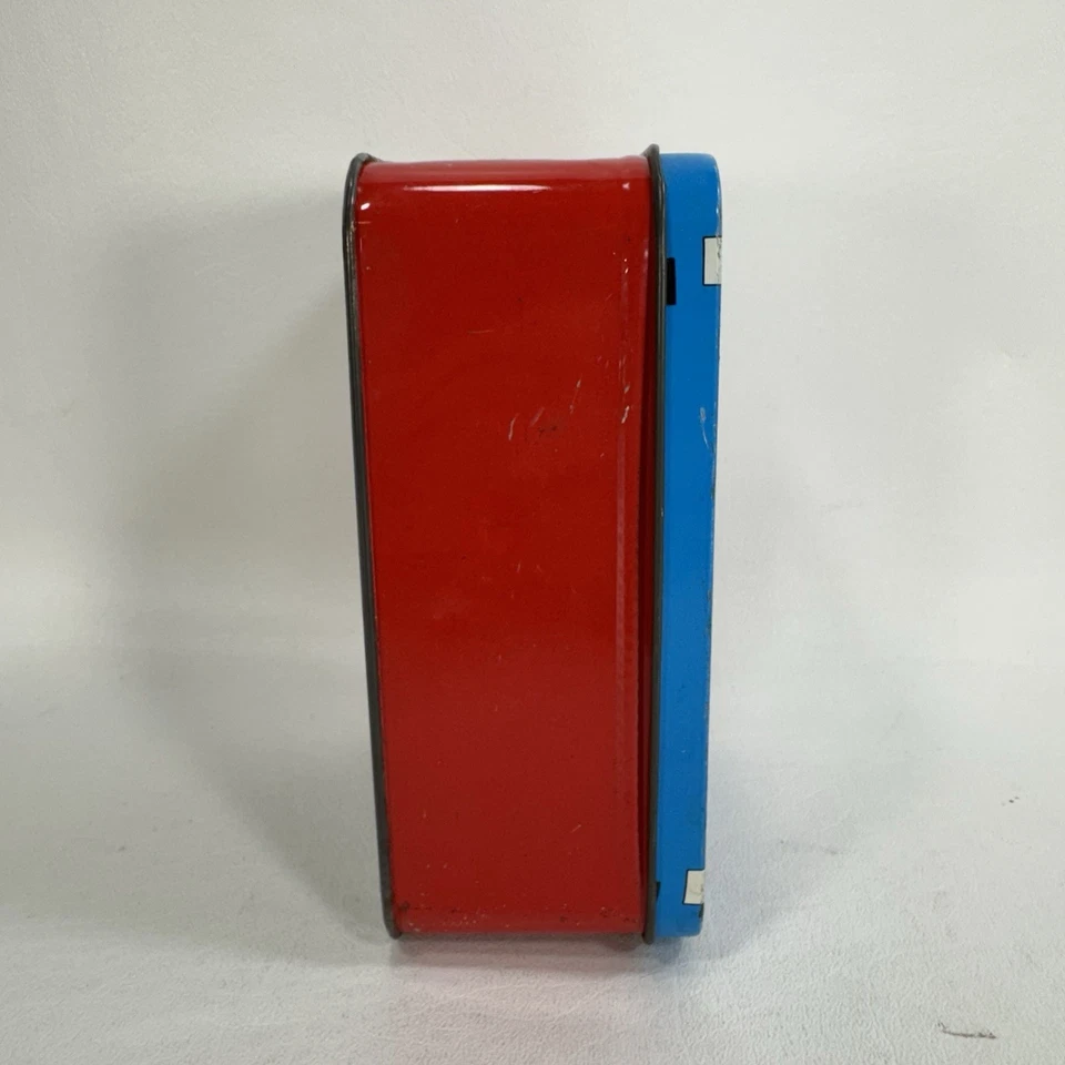 Caja de almacenamiento de hojalata vintage Super Mario Bros. 2 1989 años 80 rara Nintendo of America Foto 4 de 4