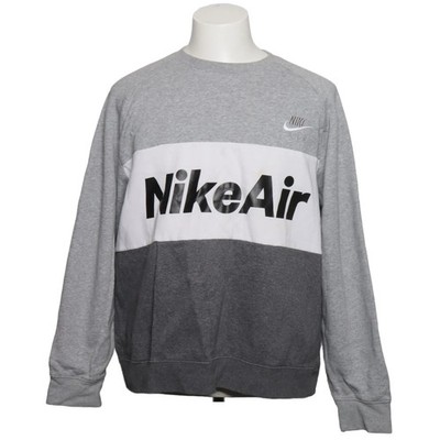 Nike Air, Sweatshirt, Größe: L, Grau/Weiß, Baumwolle/Elasthan/Polyester #b04