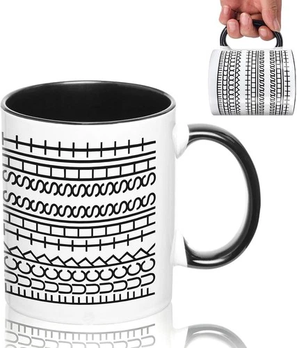 Fuck This Shit Mug, 12 oz Ceramic Hidden Message Coffee Cup, Anti Trump - product listing photo