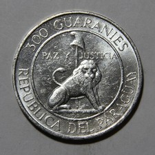1973 Paraguay Silver 300 Guaranies UNC Condition! -811-