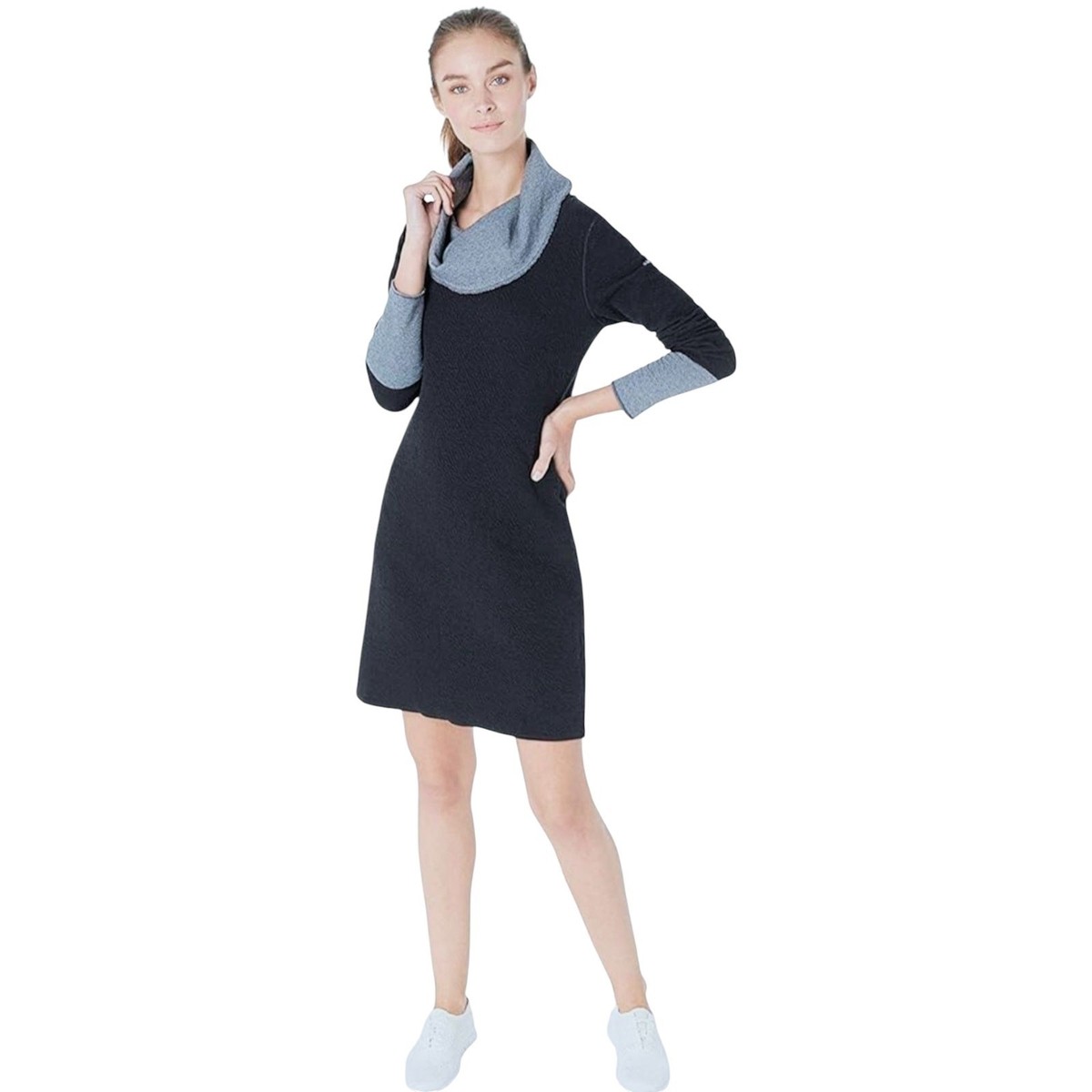 Columbia Women's Gray Winter Dream Reversible Dress Long Sleeve Size XL