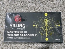 10Pcs Yilong Professional Disposable Yelliw Dragonfly Tattoo Cartridge Needles