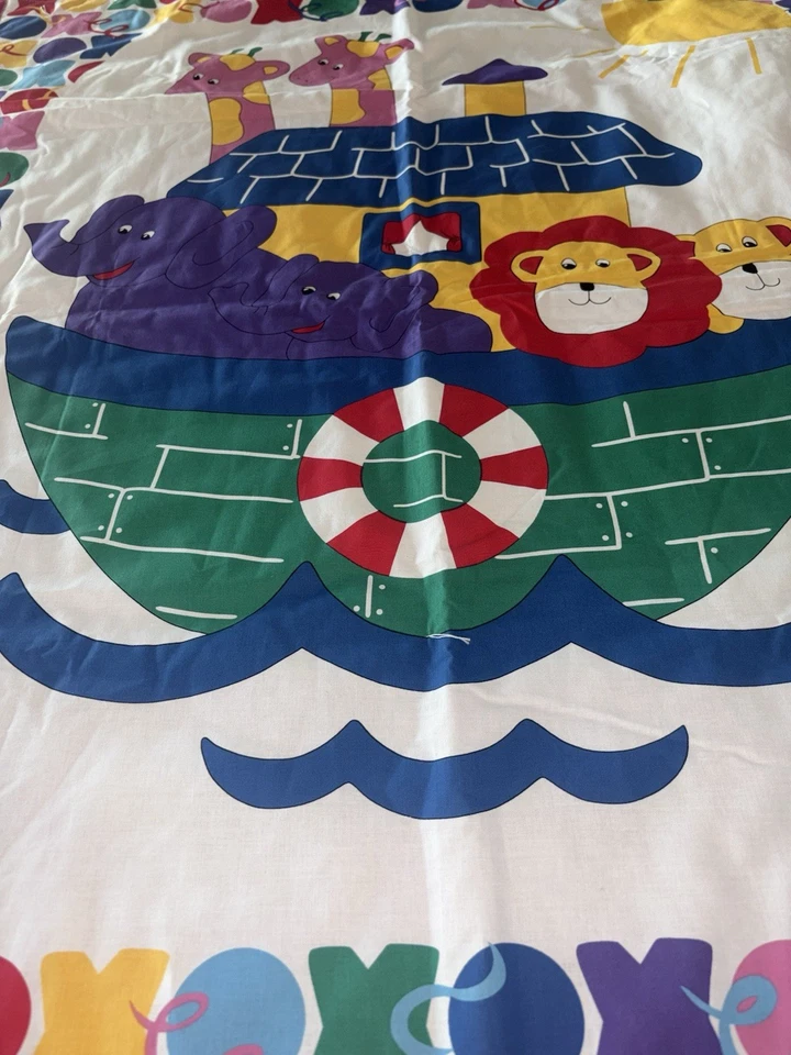 Cobertor de bebê colcha Noah’s Ark colorido nojo painel de parede/cobertor 43x37 - Imagem 4 de 4