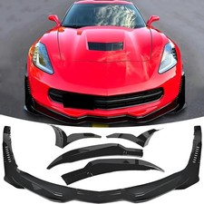 Front Bumper Lip Splitter Spoiler + Side Winglets Fit for Chevy Corvette 