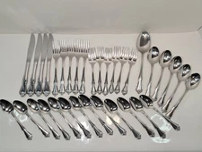 34 Pc. Oneida ARBOR/TRUE ROSE Stainless 1881 Rogers Ltd Flatware Replacement Set