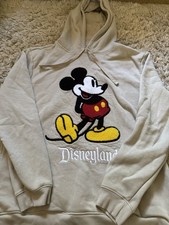 Disney Disneyland Mickey Mouse Beige Women  s M Pullover Hoodie