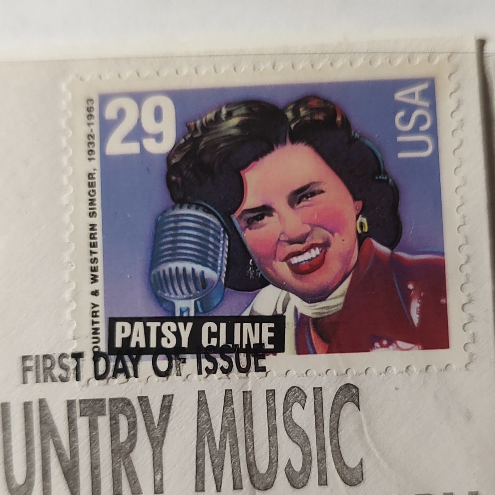 Patsy Stampon 1993 Patsy Cline Sweet Dreams First Day Cover Stamp Booklet SSCA ...