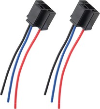 2PCS Headlight Connector with 3-Way Headlight Wiring Harnes Color: Female/2PCS