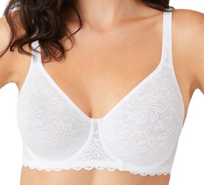 New Women's WACOAL 851334 White Soft Sense Underwire Bra Size 32DD 