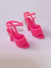 1990's 2000's Barbie Pink Open Toe Ankle Strap Heels Shoes Pretty Treasures
