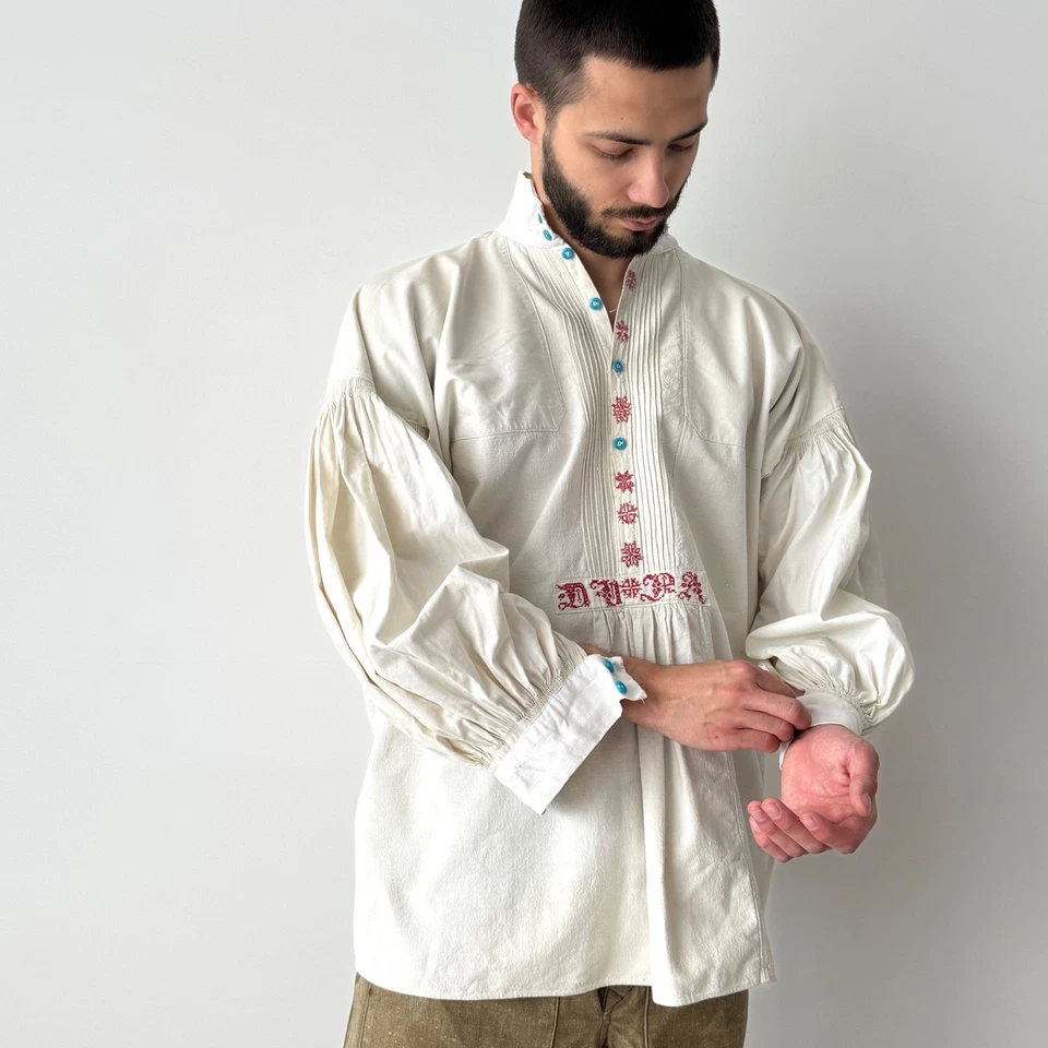 ≈Camisa de lino de vestido/camisón francés antiguo de la época victoriana de 1880 Foto 2 de 4