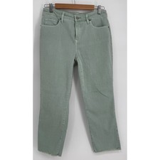 Chicos So Slimming Girlfriend Slim Leg Crop Jeans Sage Green Sz 0/US 4 Ankle
