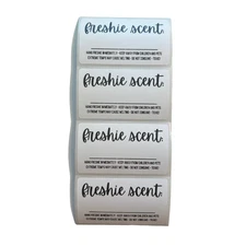 Car Freshie Scent Care/Warning 200 Count Thermal Printed Labels 2.25"X1.25"