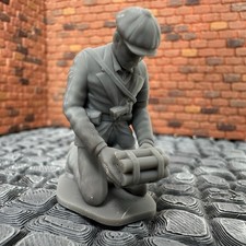 World War 2 French Resistance Saboteur 1/32 Scale Toy Soldier 3D WW2 Figure