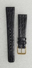 LASSALE By SEIKO CALF-JAPAN B 18mm Unisex Black Leather Watch Band Men & Women