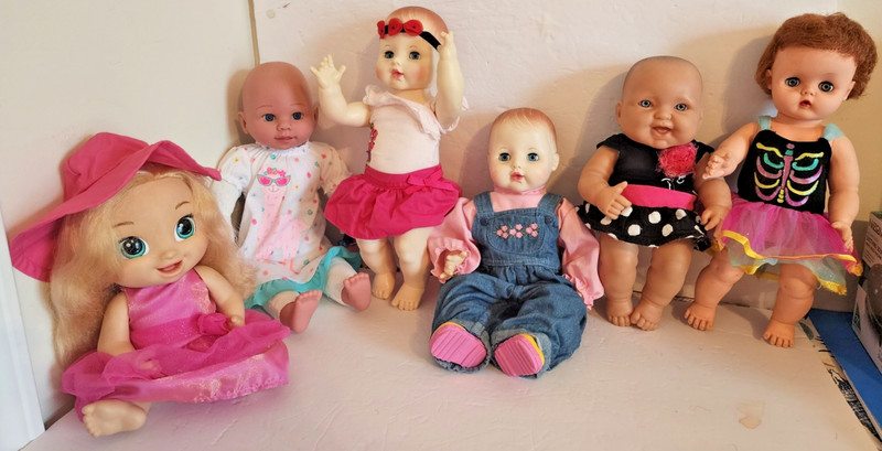 VTG Lot Of 6 Baby Dolls 60s,70s, 80s? Ideal, Kingstate,Hasbro, Berenguer, 1 ??
