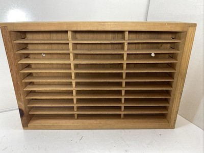 ヴィンテージ　Napa Valley Box Company 木製ラック Napa Valley Box Company Cassette Tape Storage Vtg Media Rack Wood