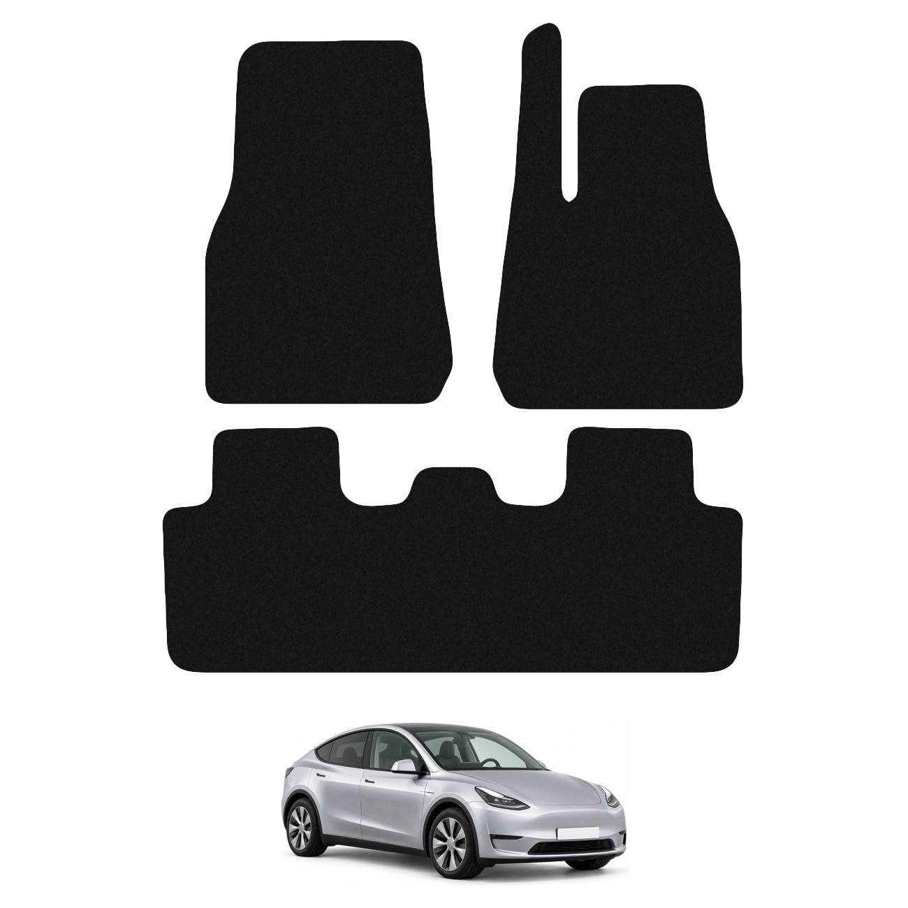 Carsio Tailored Carpet Car Floor Mats For Tesla Model Y 2022-2025