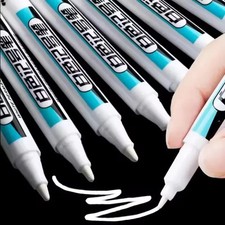 0.7/1.0/2.5MM White Permanent Marker Pens Markers Paint Pen For Wood Plastic Lea