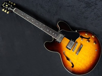 Burny RSA-100 BS Sunburst Made in Japan 1980s Semi Hollow Body Electric Guitar