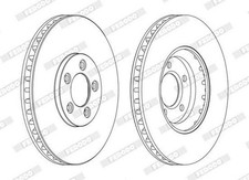 2x FERODO PREMIER Disque de frein Avant pour JAGUAR S-Type (X200) 320mm DDF1648C