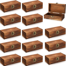 12 Pcs Wooden Boxes for Crafts 5.9 X 3.1 X 2 Inch Small Unfinished Wooden Boxes