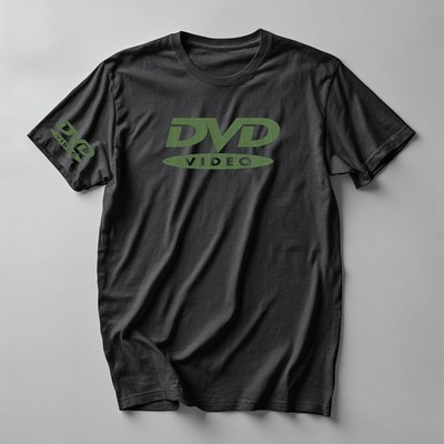 DVD Video Style Grafik T-Shirt Retro Medien Bildschirm Design