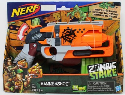 Hasbro - Nerf - Zombie Strike - Hammershot - mit 5x Elite Darts - 2016