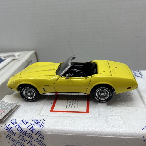 Chevrolet Corvette 1975 Franklin como nuevo, amarillo, 1:24, excelente, en caja - Imagen 3 de 9