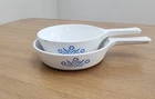 Corning Ware Vintage 6.5” Blue Cornflower Skillet Pan P83-B & pint P81-B No lids