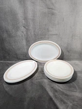 Vtg Pyrex/Corning Ware Regency Brown S Scroll Restaurantware 5 Plates/3 Platters