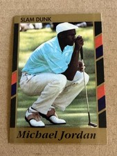 1991-92 Michael Jordan Chicago Bulls Slam Dunk Cards #1 GOLF GLOSSY RARE ODDBALL