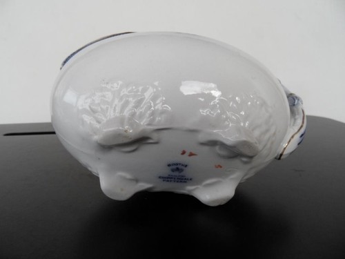 Antique Booths England Chippendale flow Blue & White Gravy Jug - Picture 4 of 5