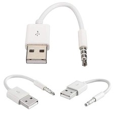 2 Pack for iPod Shuffle Charger Cable USB Data Sync Charging Cord Jack 3.5mm ...