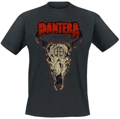 Pantera T-Shirt Herren Steer Skull schwarz Band-Merch, Bands