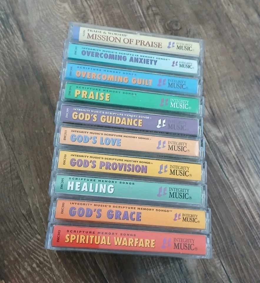 Lot 10 Scripture Memory Songs Cassette Tapes 1992 Integrity Music Anxiety Praise - Image 3 of 3