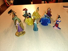 Lot Of 10 Disney Princess 3.5" Figures PVC Cake Topper CinderellaSnow White