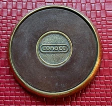 Conoco Inc Petroleum Gasoline Oil Coaster Paperweight Advertise VTG Rare