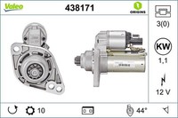Anlasser Starter Valeo Origins - New O.E. Technologie 438171 FüR Vw Seat Skoda 5