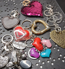 Lot Of Heart / Love Themed Keychains / Keyrings Heart Lot KTNAO