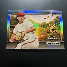 2025 Leaf Baseball Nation Gabe Gaeckle SATURDAY SIlver Prismatic #'d /75! (M1)