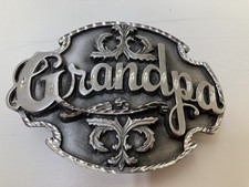 3 Inch  Grandpa  High Quality Metal Siskiyou Buckle Co. 1988. Made In USA