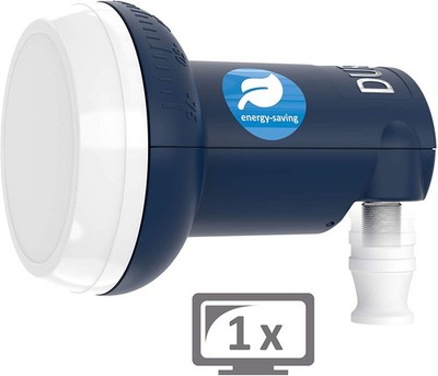 DUR-line Blue ECO Single Stromspar-LNB 1 Teilnehmer 1-Fach digital Full HD 4K