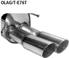 Bastuck V2A Racinganlage ab Kat Opel Astra H Caravan Turbo 2x76mm scharf schräg