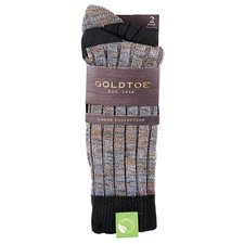 GOLDTOE Lodge Collection Men's Multimarl Crew Cocks 2 Pairs - Size 6-12.5 NEW
