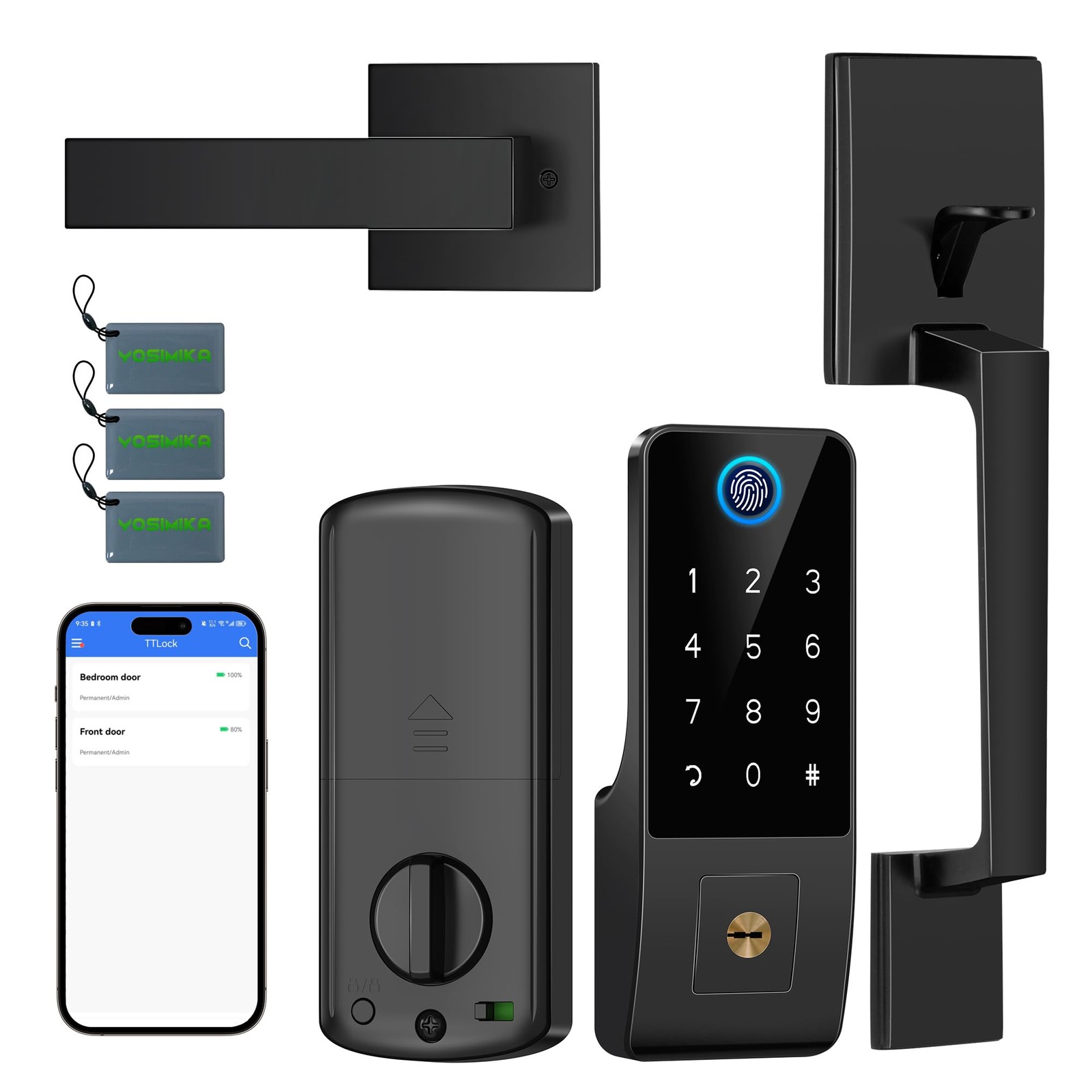 Smart 5-in-1 Keyless Entry Deadbolt Lock with APP Control for Front Door