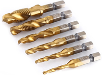 Gewindebohrer Set 6-Teilig, Bohrer Mit Sechskantschaft, Titan Beschichtet, M3 B