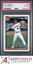 1991 TOPPS #565 CRAIG BIGGIO ASTROS HOF PSA 10