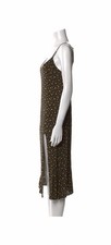 Reformation Printed Midi Dress Sleeveless V-Neck Black Yellow Size M US 6